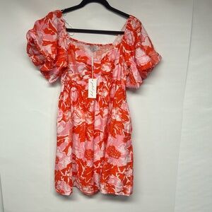 Petal & Pup Red and Pink Floral Mini Dress